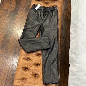 Ann Taylor faux leather ankle pant